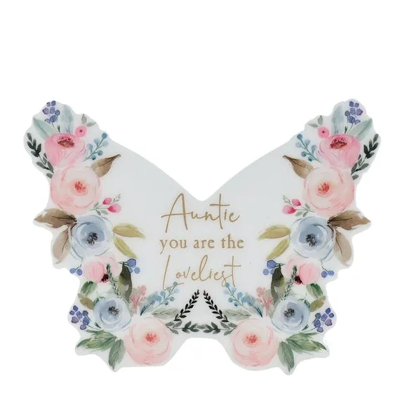 The Cottage Garden Auntie Butterfly Plaque
