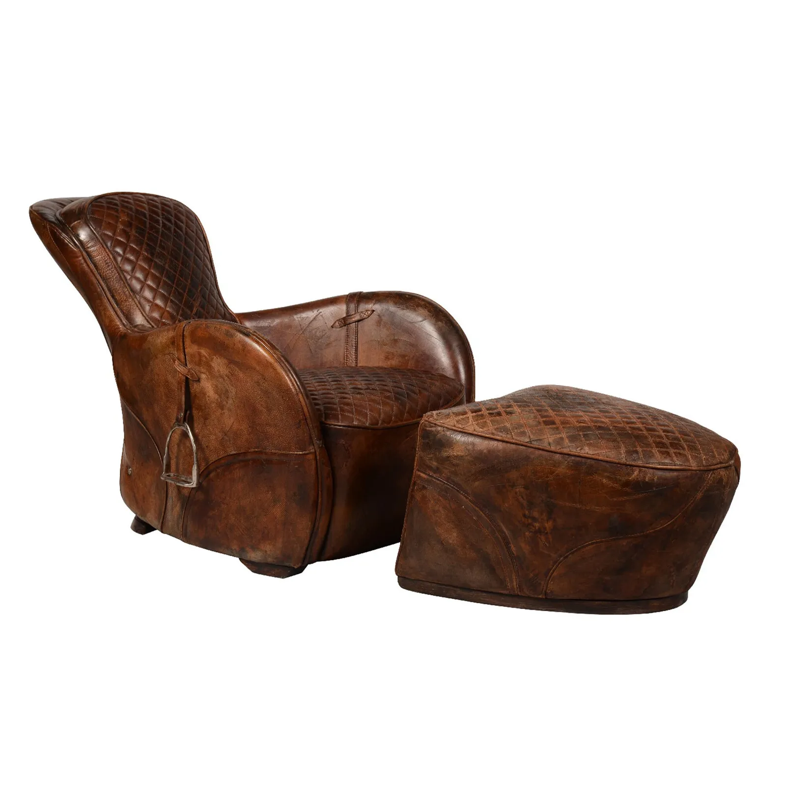 Timothy Oulton Saddle Accent Chair, Brown Leather | Barker & Stonehouse 4
