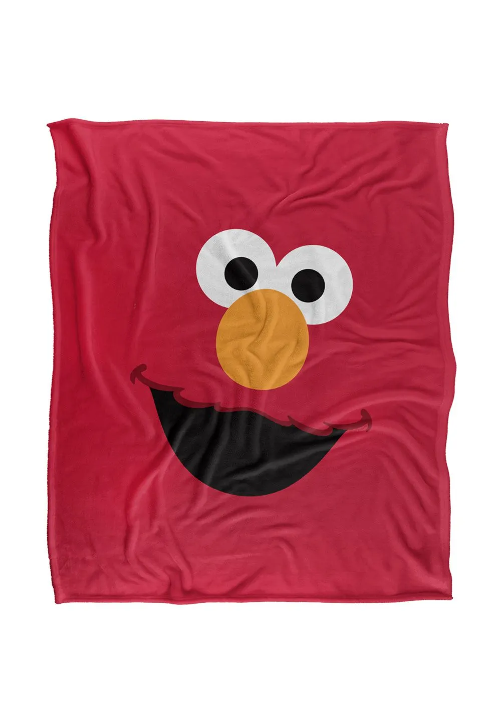 Sesame Street Elmo Face Silky Touch Super Soft Throw Blanket 152 X 127 cm in White