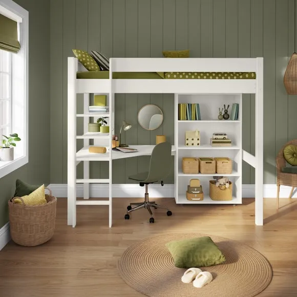 Classic Highsleeper with Desk and Bookcase 3