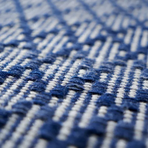 Ikat Denim Indoor Outdoor Rug 3