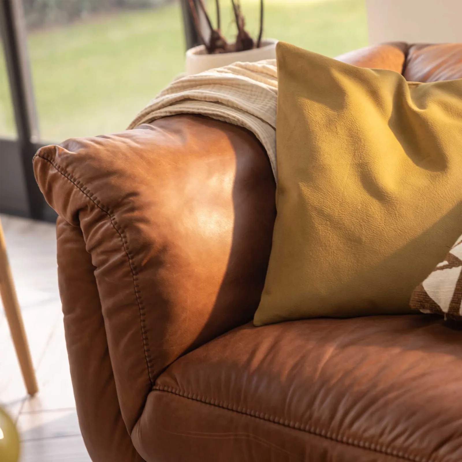 Epping 2 Seater Sofa 186X99X80Cm, Brown Leather | Barker & Stonehouse 6