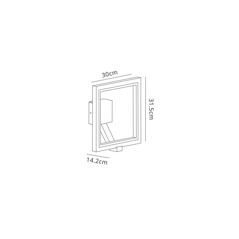 Netlighting Rodas Wall Lamp 9.5W LED 3000K 700lm IP65 Anthracite in Black 2