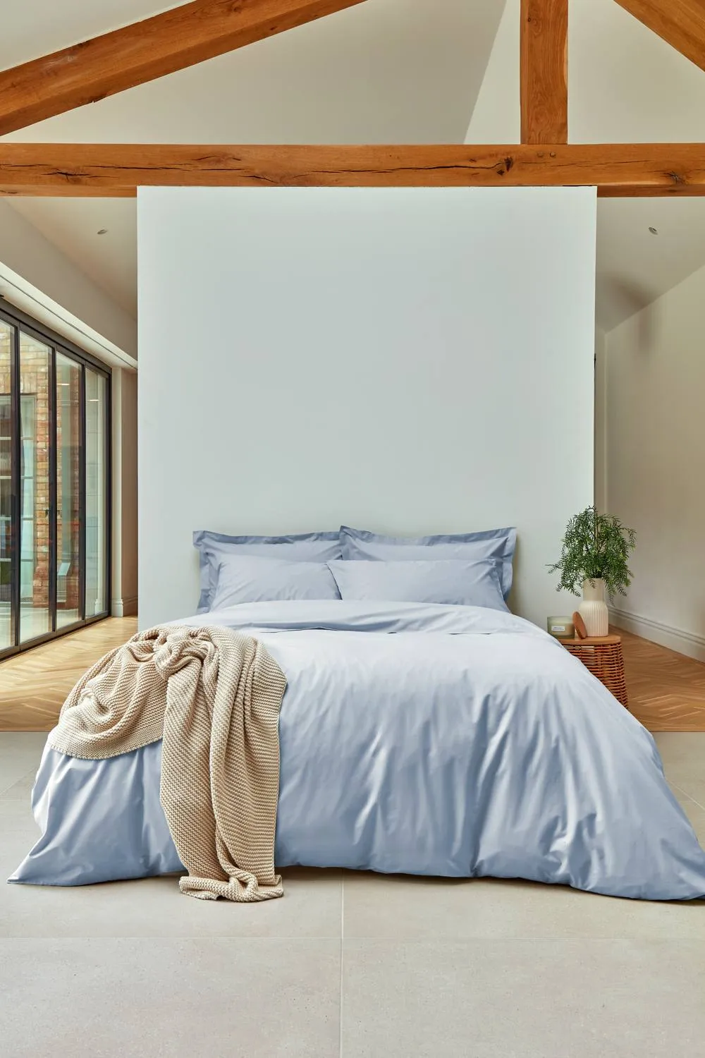 CHRISTY Pure Cotton Percale Duvet Cover Sets in Pale Blue 3