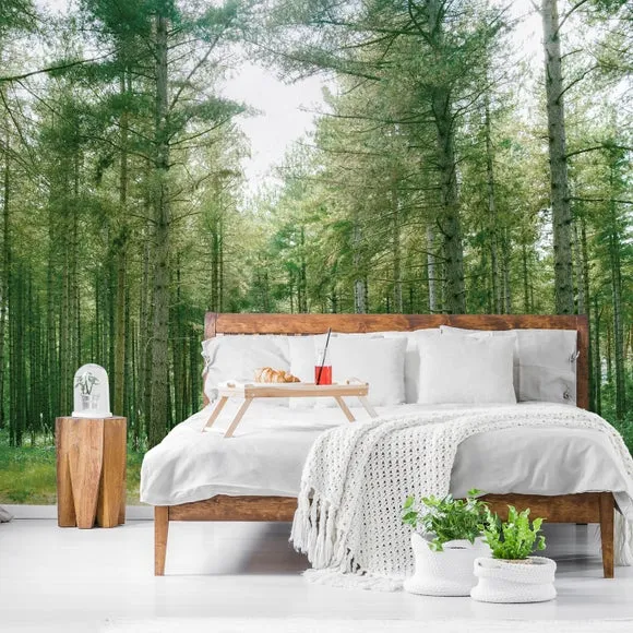 Forest Wilderness Green Wall Mural 3