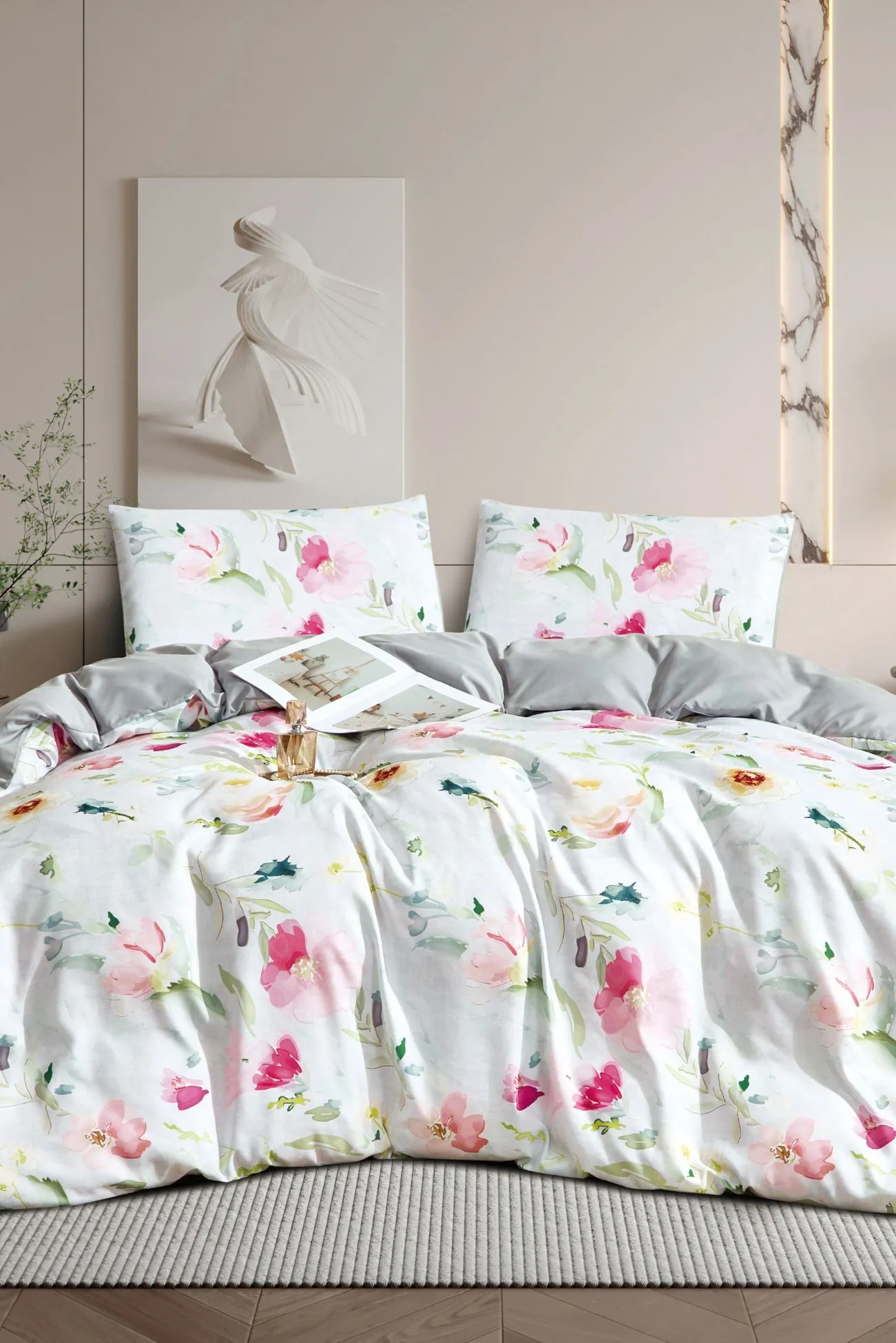 Ezysleep Harper Floral Printed Duvet Set 2