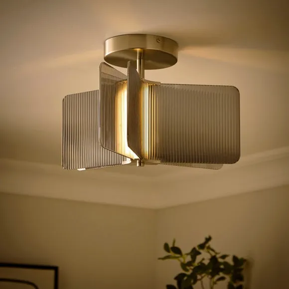 Milan Ribbed LED Ceiling Light 2