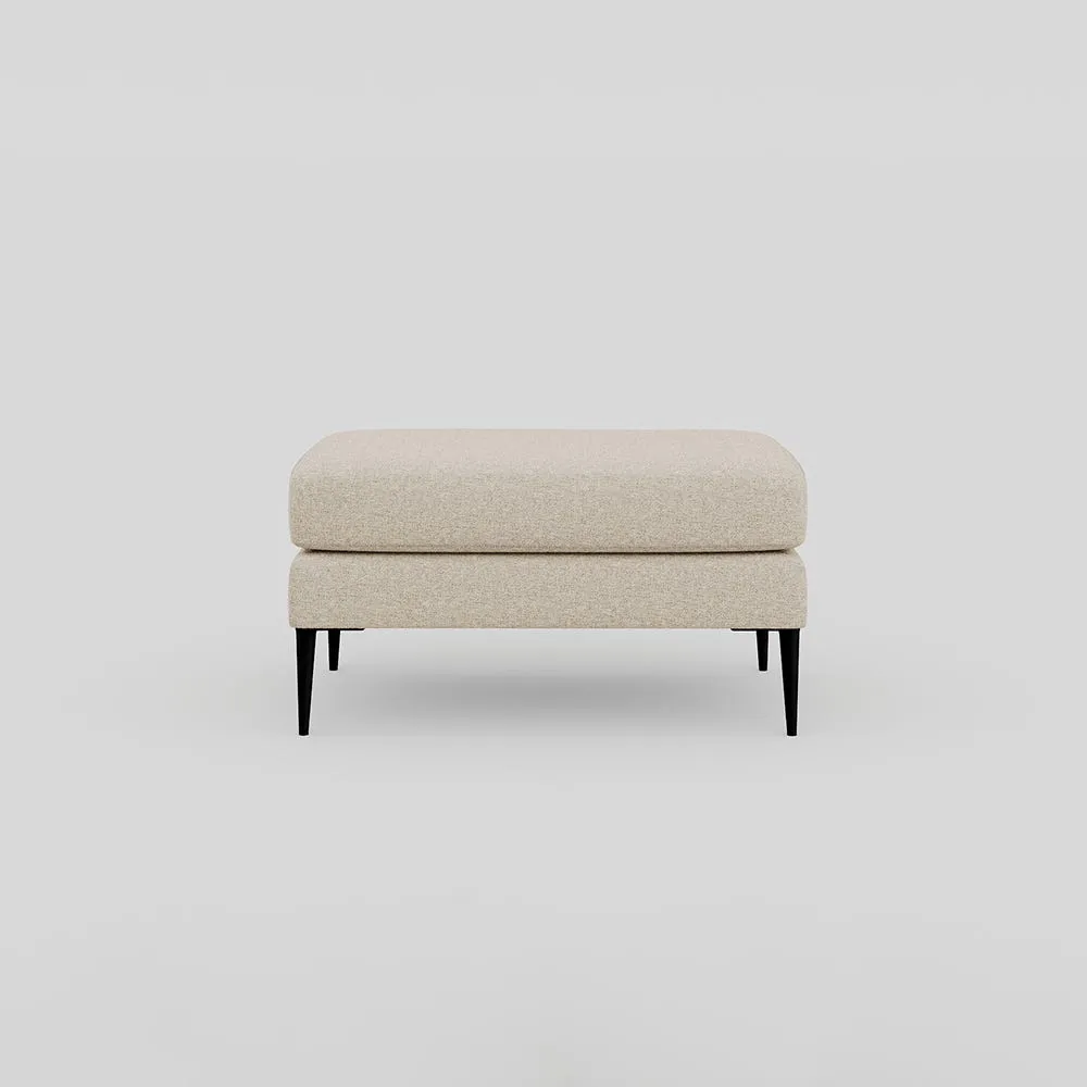 Heal's Brunel Footstool Tassuta Oatmeal Black Feet