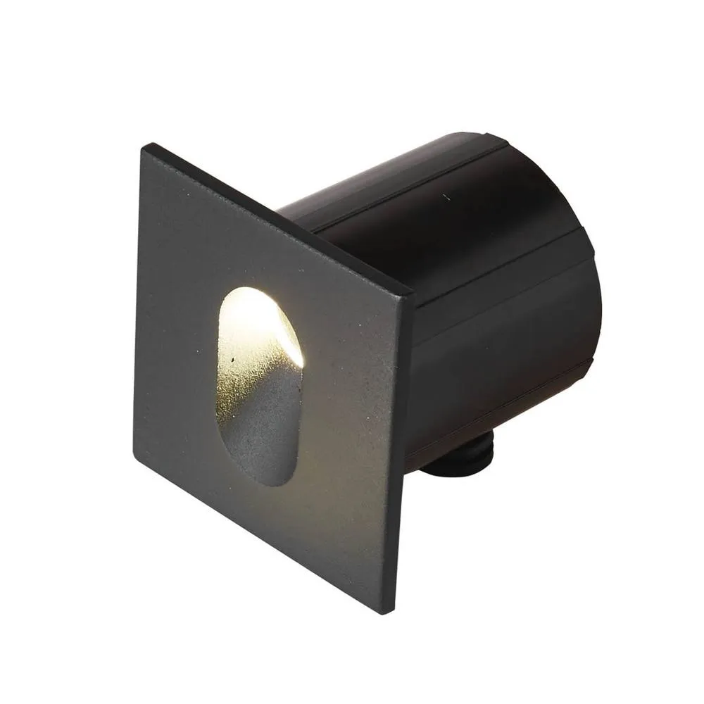 Netlighting Rovato Outdoor Recessed Wall Lamp Black 4000K Neutral White IP65 2