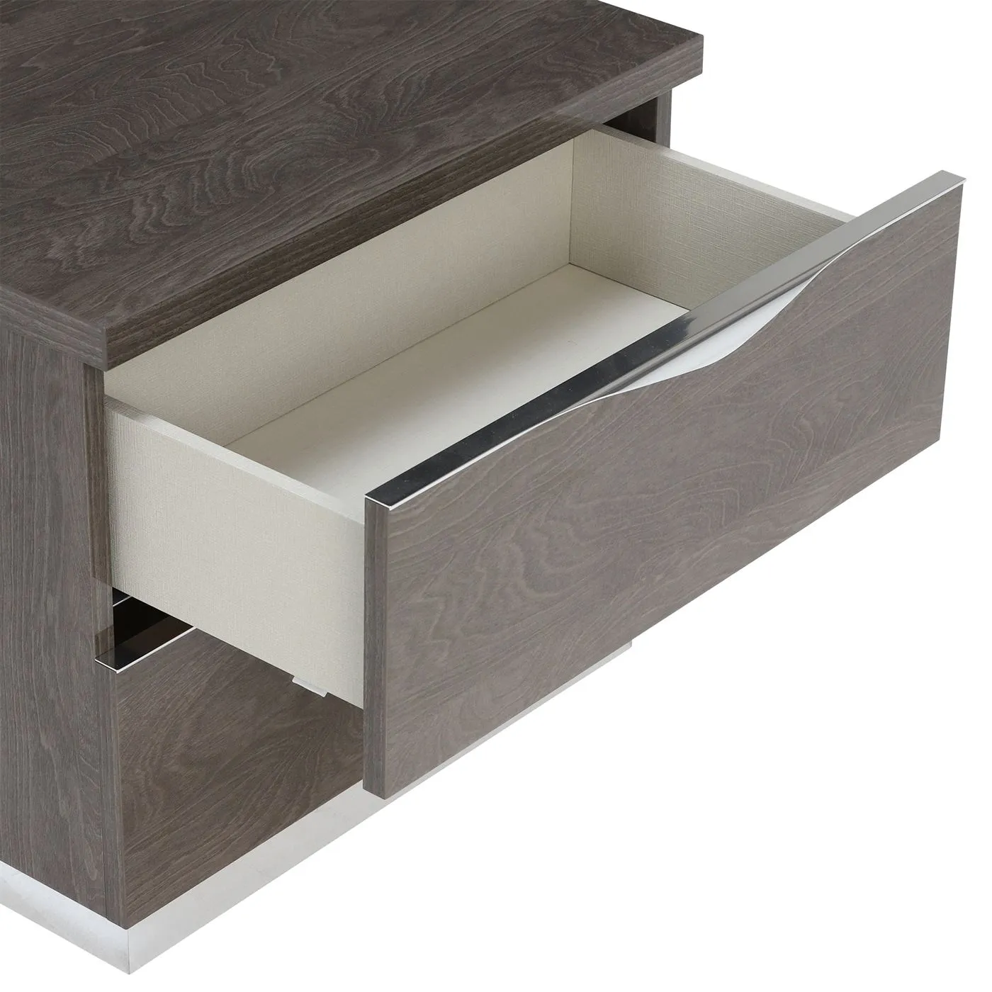 Lutyen Small Bedside Table, Grey Wood | Barker & Stonehouse 4