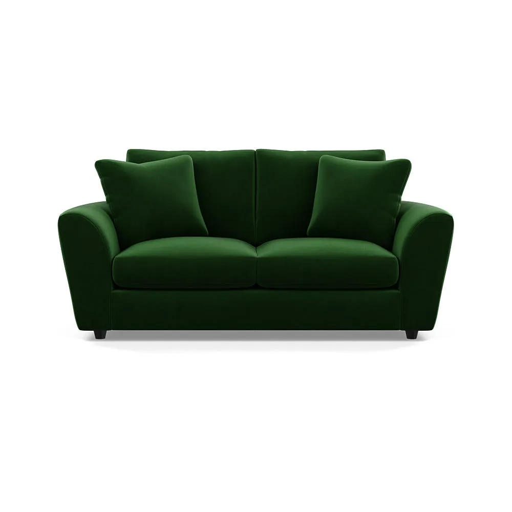 Heal's Snooze 3 Seater Sofa Smart Velvet Forest Black Feet 1