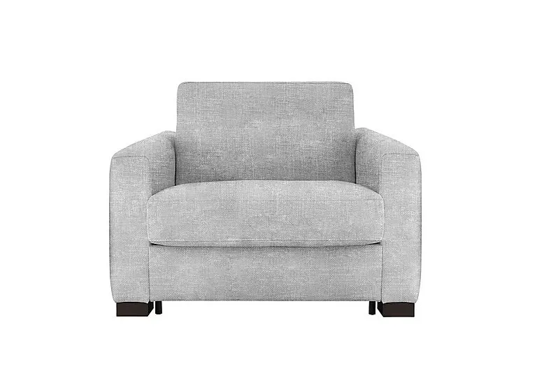 Alcova Fabric Chair Sofa Bed with Box Arms - Baobab Ghiaccio