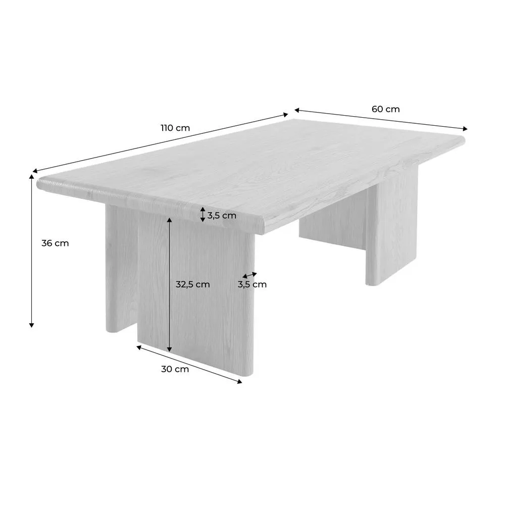 sweeek Rectangular MDF coffee table in Dark Brown 5