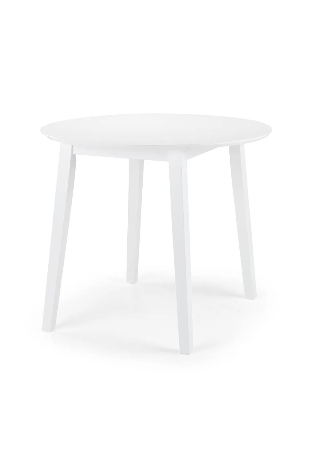 Julian Bowen Coast Round 2-4 Seater Drop Leaf Dining Table in White 5