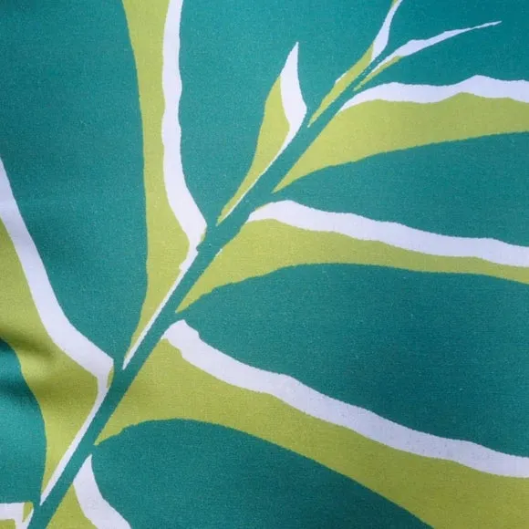 Leaf Print Outdoor Cotton Square Filled Cushion 2