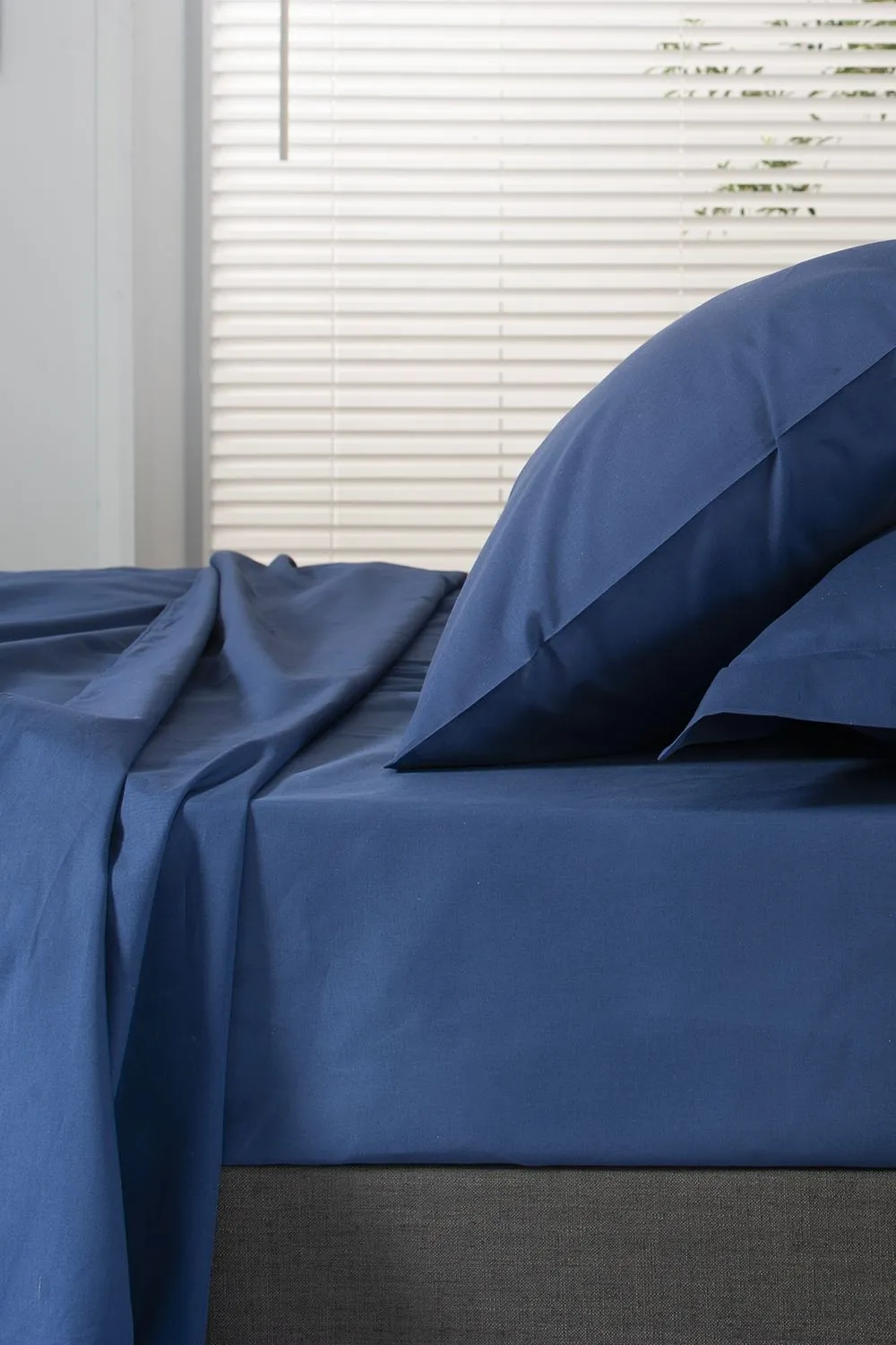 The Lyndon Company 200 Thread Count Sateen Housewife Pillowcase Pair in Blue