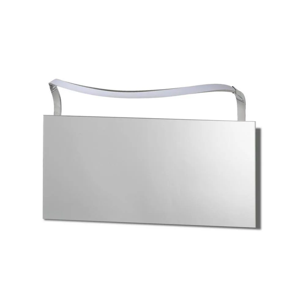 Netlighting Sisley Wall Lamp Chrome 12W 950lm 4000K IP44 LED Big Wave in Silver