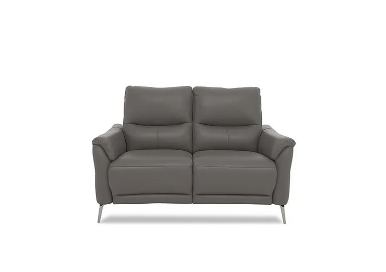 Daytona 2 Seater Leather Power Recliner Sofa with Bluetooth Speaker - Elephant