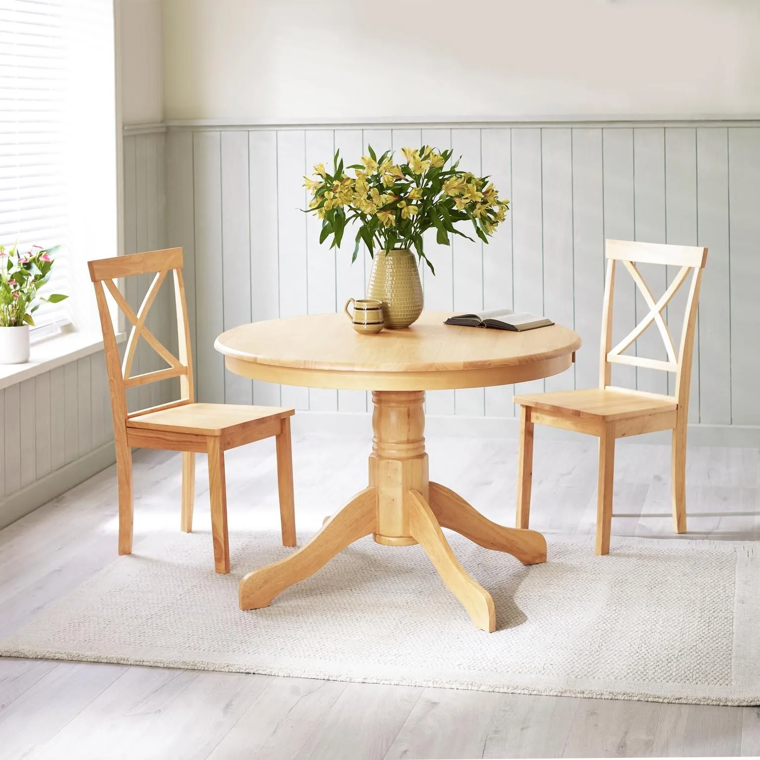 FurnitureboxUK Bude Rustic Wooden Dining Table in Light Oak 5