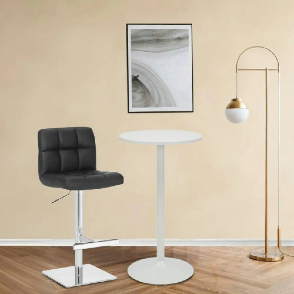 netfurniture Horizon Poseur Matt White Table Round Wood White 2