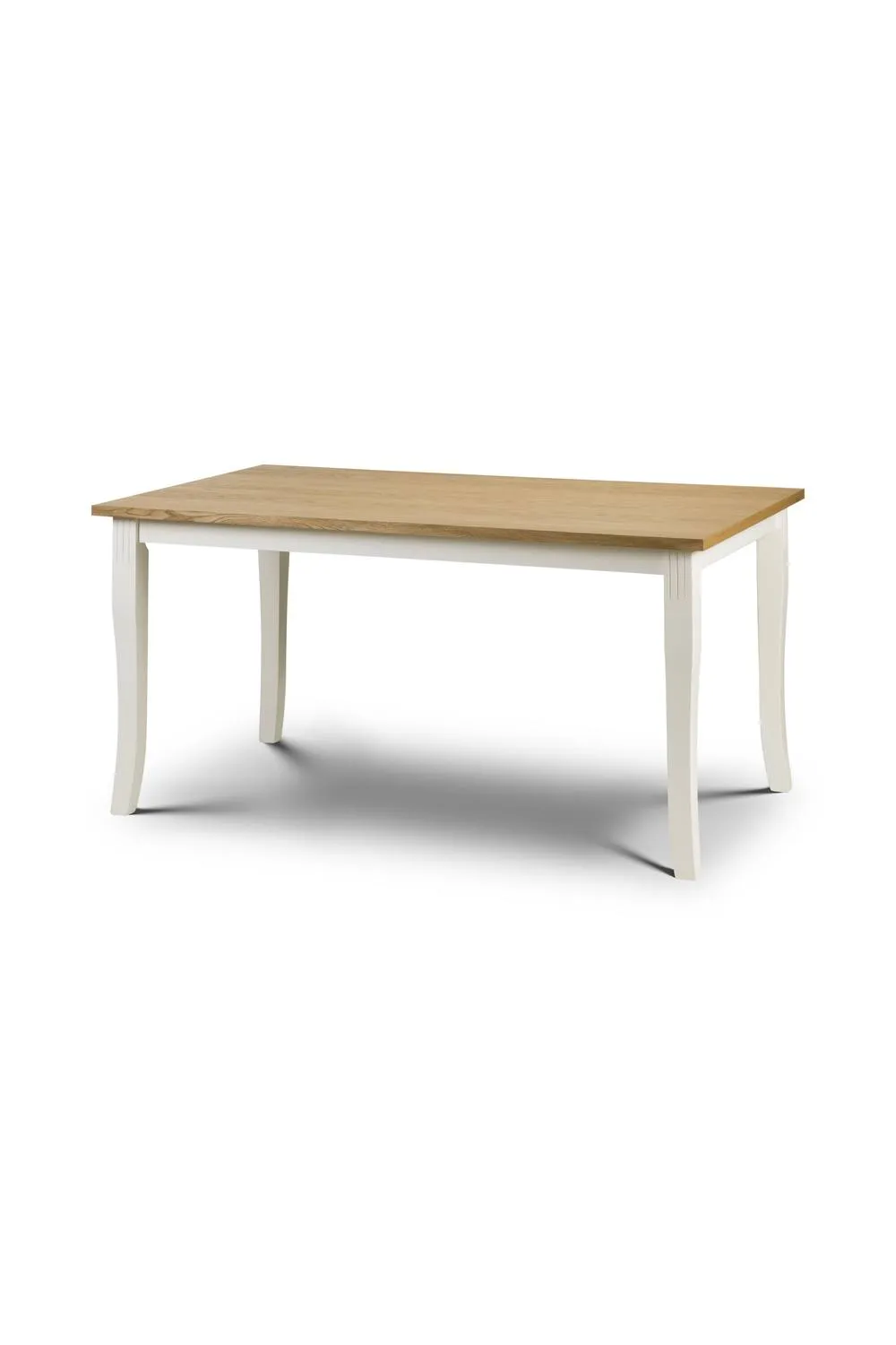 Julian Bowen Davenport Rectangular 4-6 Seater Dining Table in Ivory 3