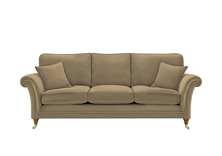 Burghley Grand Leather Sofa - Como Taupe