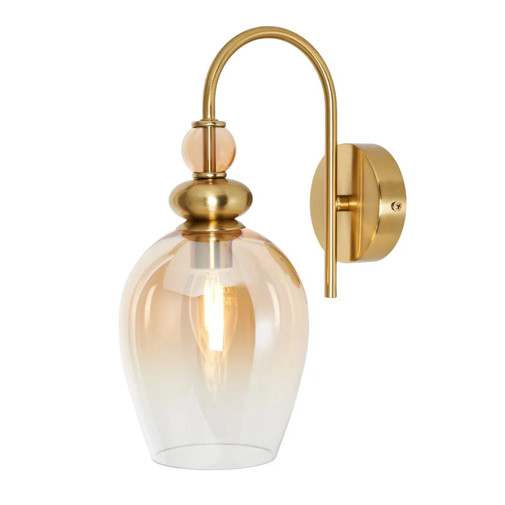 Seline Champagne Wall Light, Satin Brass