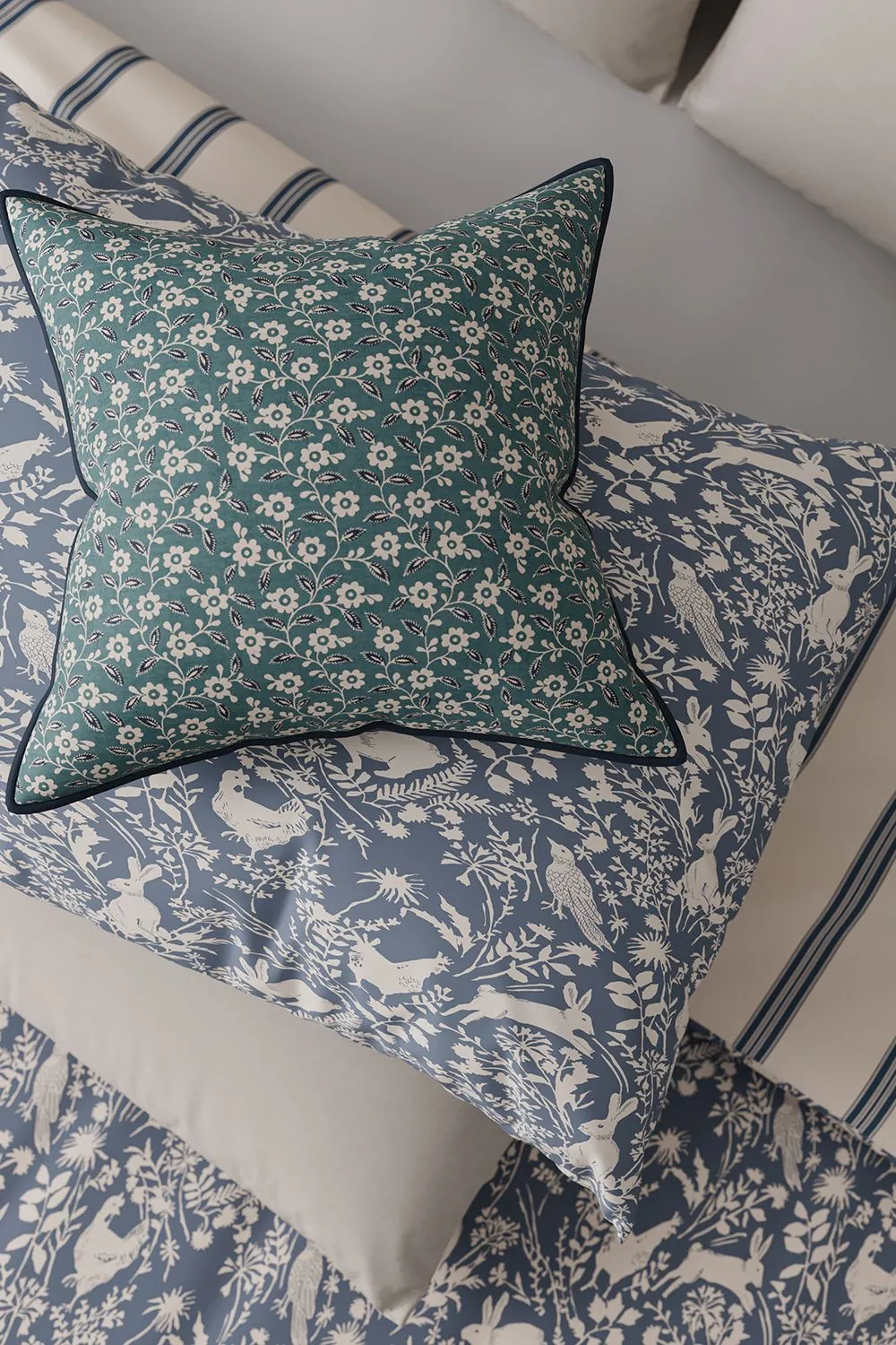 Helena Springfield 'Forest Friends' Cotton Duvet Cover Set in Blue 4