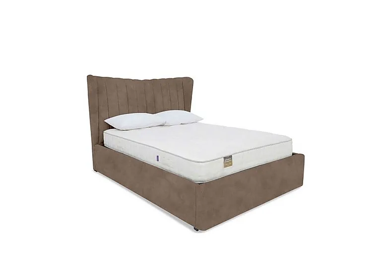 Bourne Ottoman Bed Frame - King Size - Lace Caramel