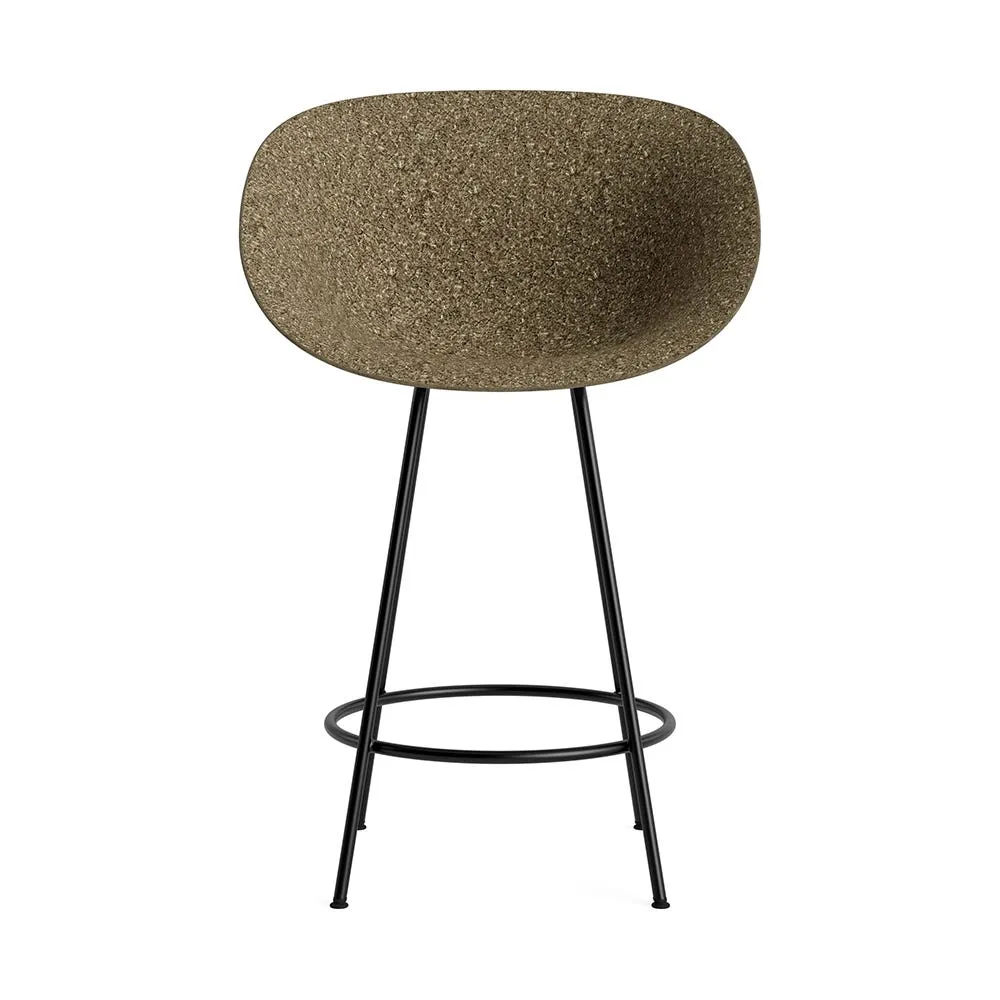Normann Copenhagen Mat Bar Armchair 65cm Black Steel Base in Seaweed 2