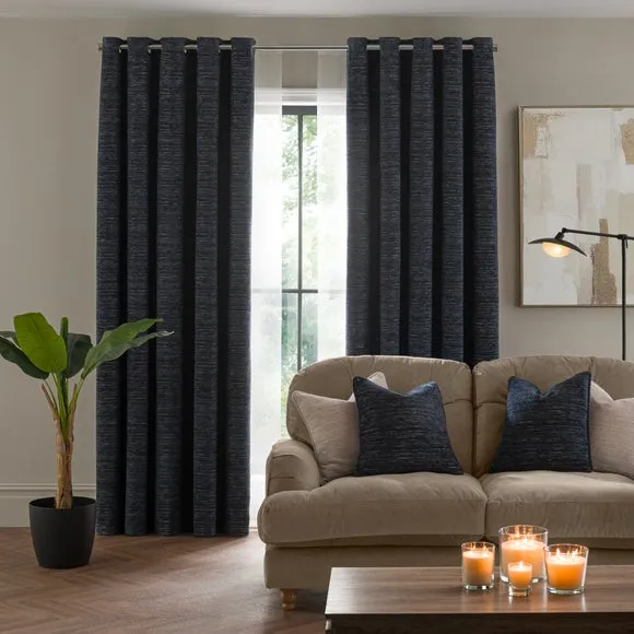 Hemmingway Chenille Eyelet Curtains 2