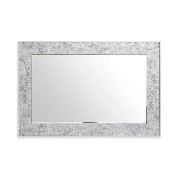 Luxe Tiled Rectangle Overmantel Wall Mirror 4