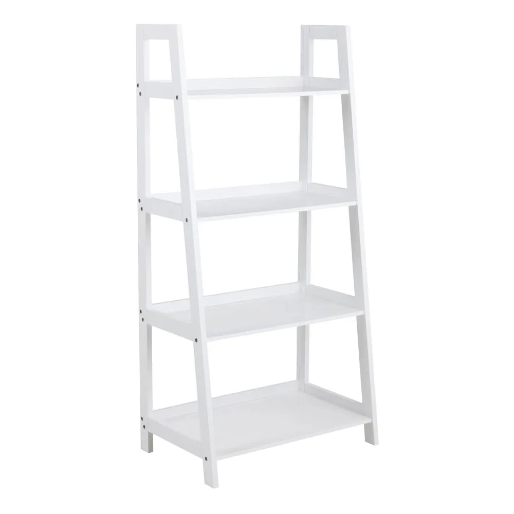 Furniture To Go Wally Bookcase with 4 Shelves in White