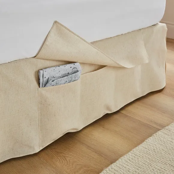 Double Bed Valance with Storage Pockets 3