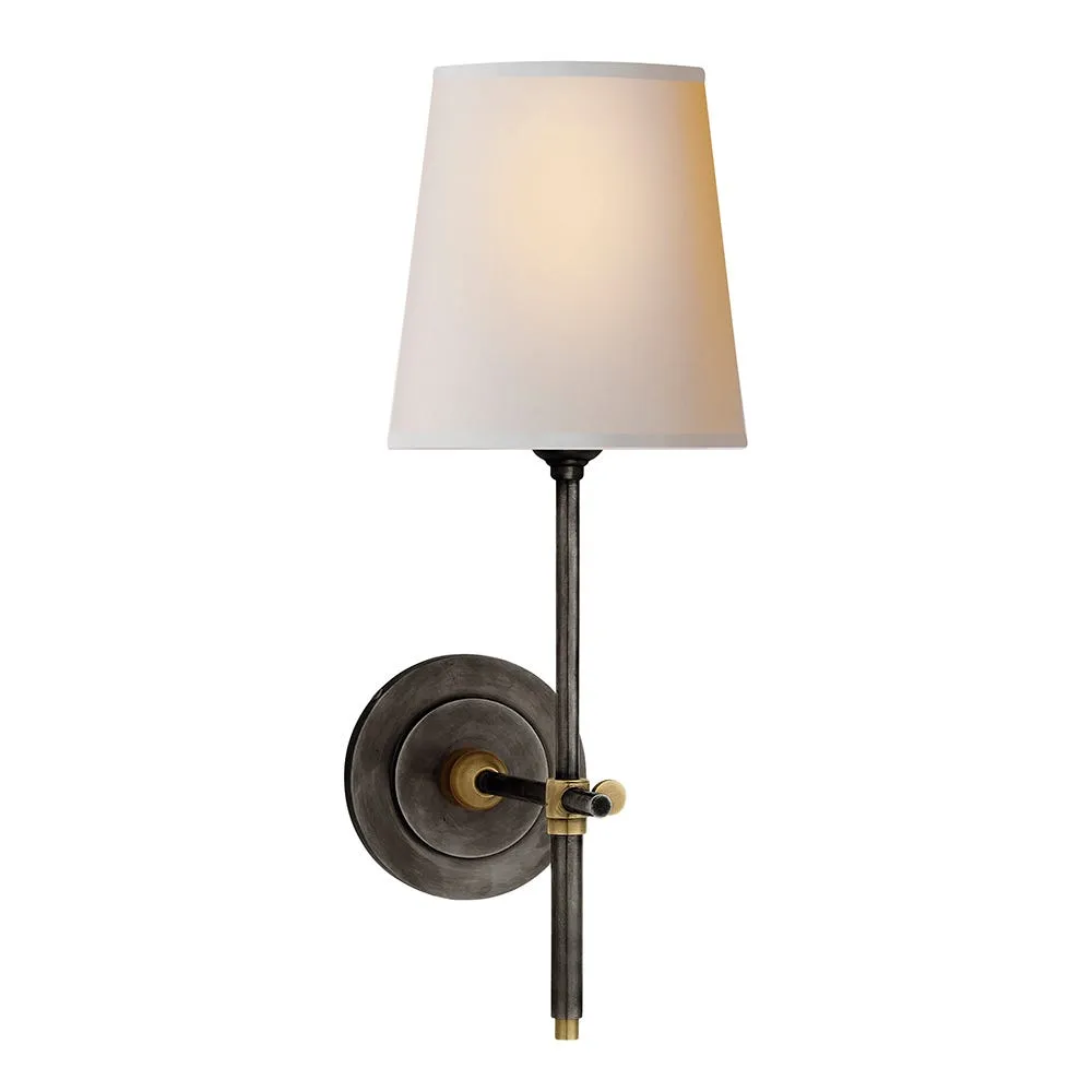Visual Comfort Bryant Sconce Bronze Antique Brass/Linen Shade 2