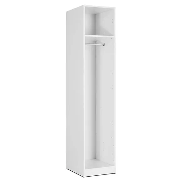 Euston Single Wardrobe, White 3