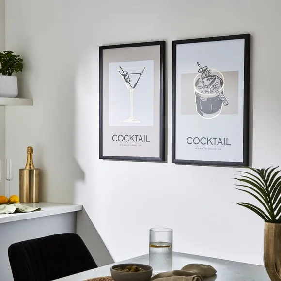 Set of 2 Cocktail Framed Prints