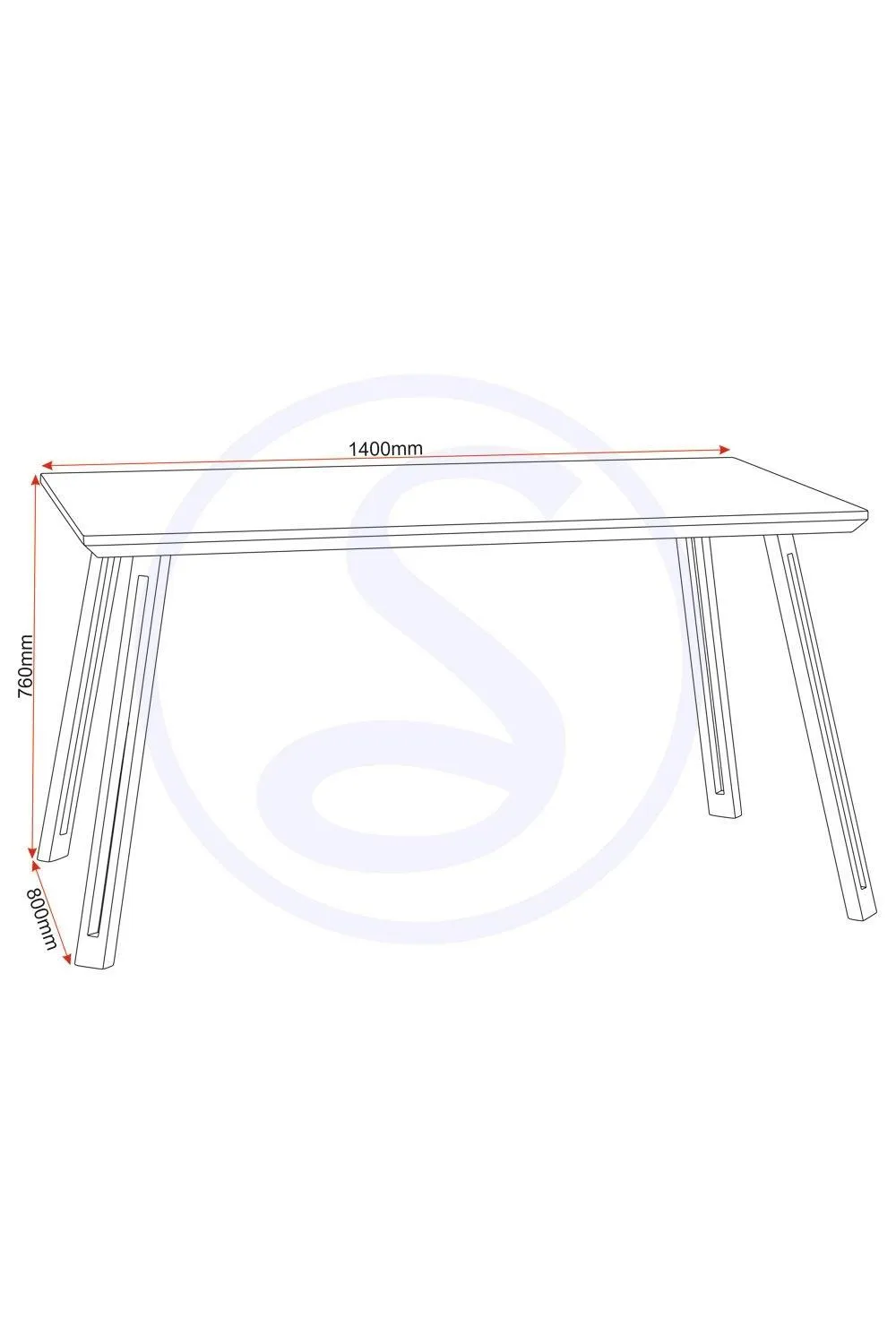 Seconique Quebec Straight Edge Dining Table in Dark Brown 4