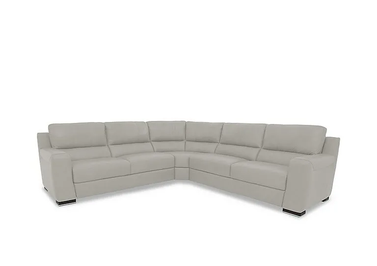 Viali Leather Large Corner Sofa