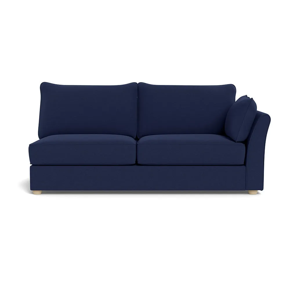 Heal's Tailor Large Right Hand Facing Corner Unit Melton Wool New Navy Natural Feet 1