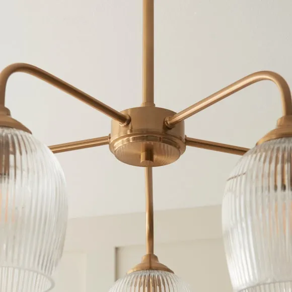 Vogue Leroy 5 Light Ribbed Pendant Light 3