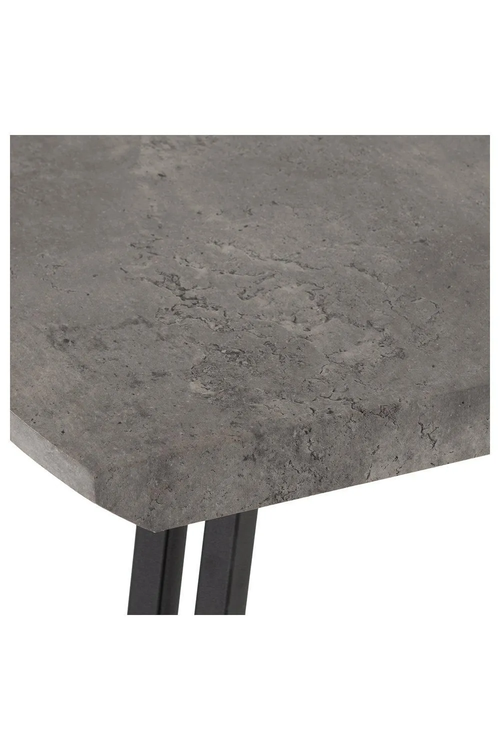 Seconique Quebec Wave Edge Dining Table in Charcoal 4