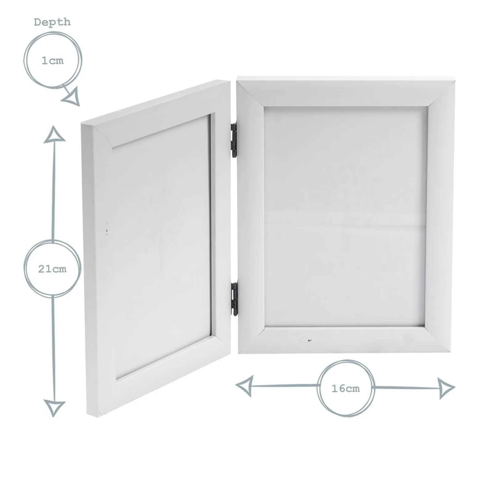 Nicola Spring 5x Folding 2 Photo Frames - 5 x 7" Freestanding Picture Display Frame in Black 3