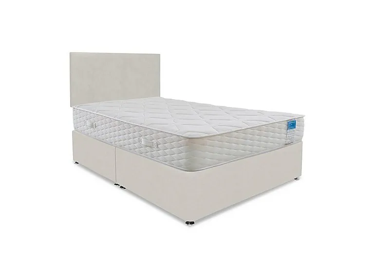 Memory Plus Divan Set With No Storage - Small Double - Plush Ecru