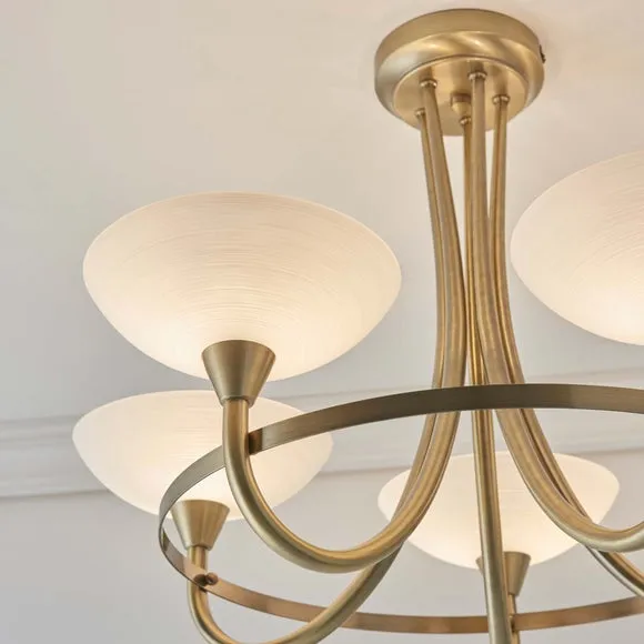 Return - Vogue Cagney 5 Light Semi Flush Ceiling Light 2