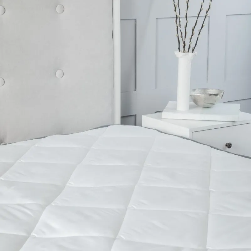 Snug City 2.5CM Microfibre Soft Touch 1 Inch Mattress Topper in White