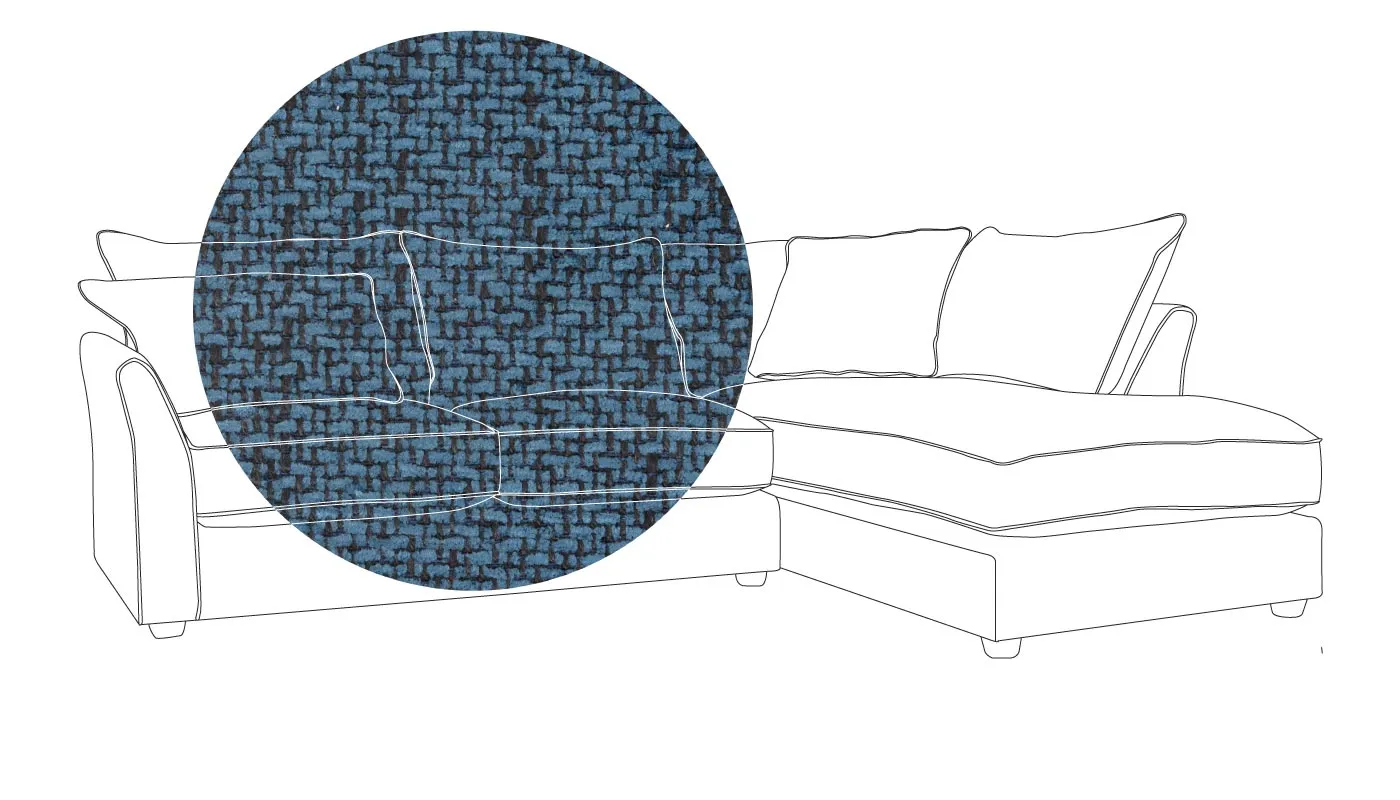 Heal's Tailor Right Hand Facing Corner Sofa Texture Ink Natural Feet