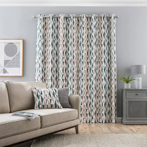 Elements Triangles Eyelet Curtains 4