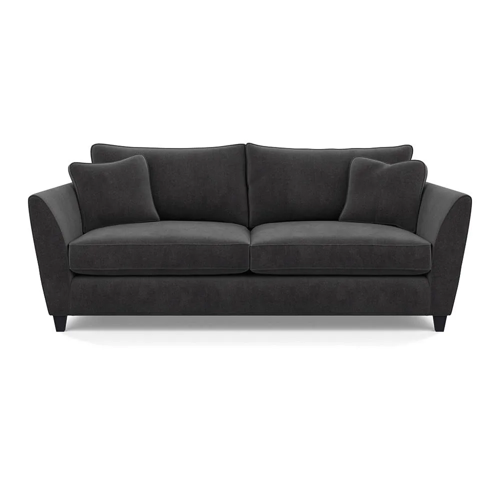 Heal's Torino 4 Seater Sofa Smart Luxe Velvet Nickel Black Feet 1