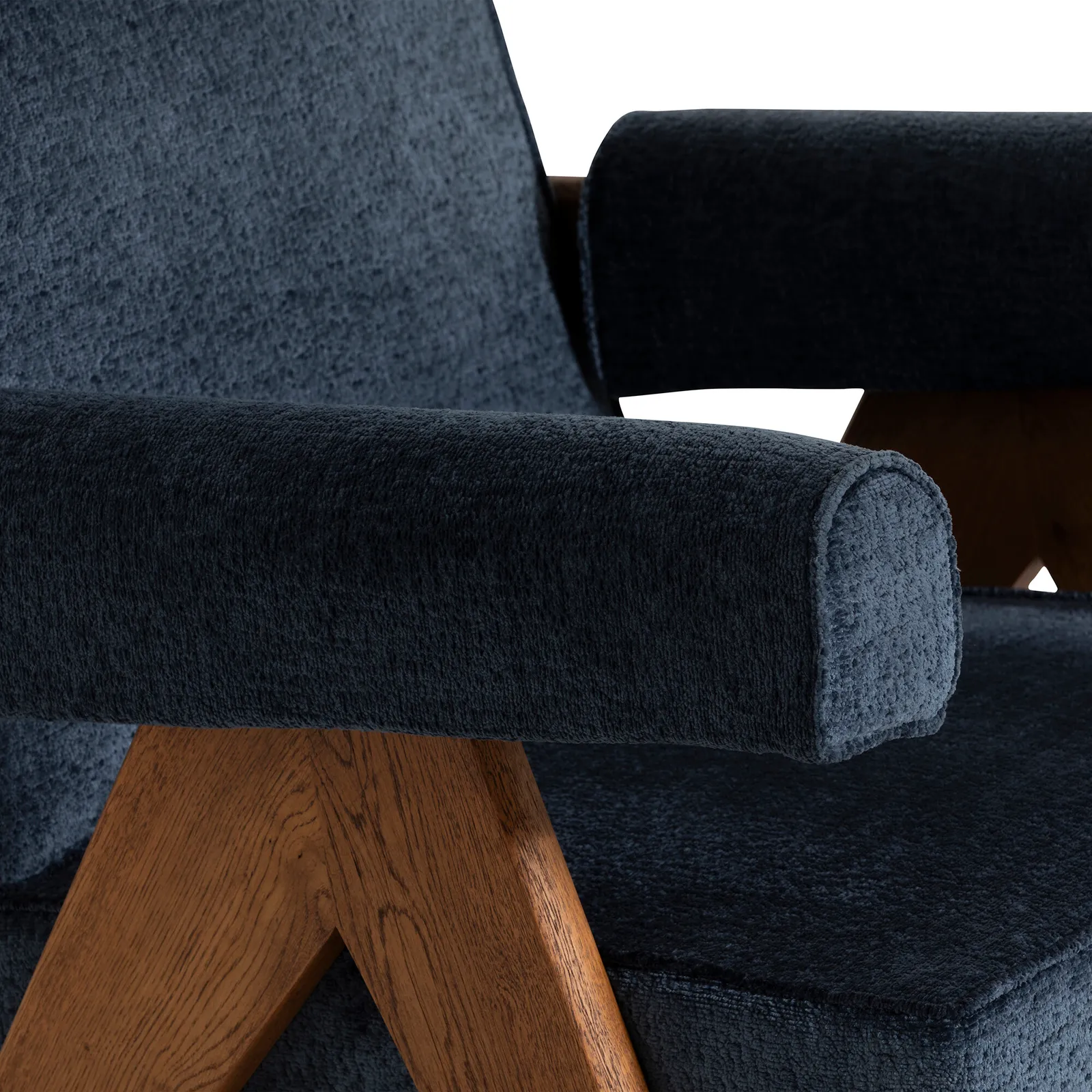 Pure Furniture Bogart Club Accent Chair With Arms, Blue Fabric | Barker & Stonehouse 6